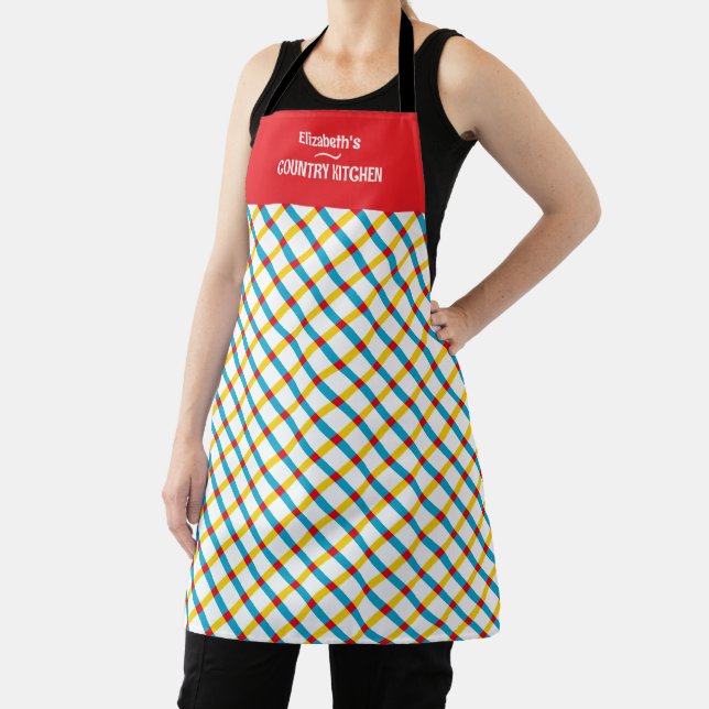 Summer Picnic Plaid Apron (Insitu)