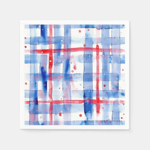 Summer Picnic Red White Blue BBQ Garden Party Napkin