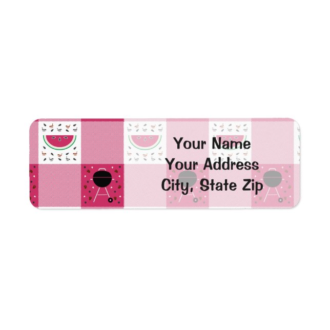 Summer Picnic Return Address Label (Front)