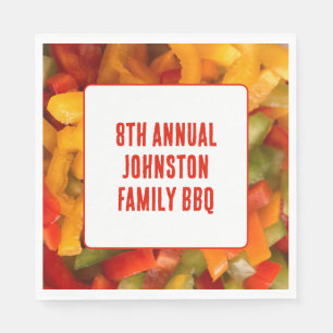 Summer Picnic Vibrant Photo BBQ Family Reunion Napkin