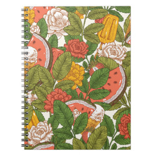 Summer Picnic Watermelon Ice Cream Notebook
