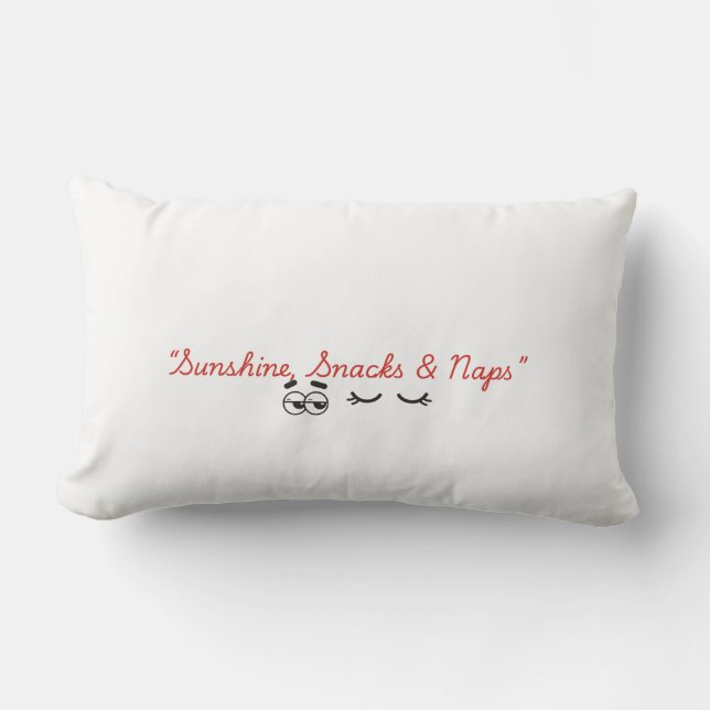 Summer Pillow Sunshine Snacks And Naps Lumbar  (Front)