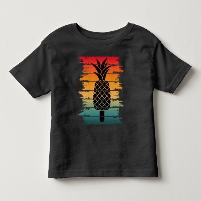 Summer Pineapple Ice Drop Toddler T-Shirt (Front)