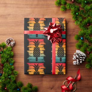 Summer Pineapple Ice Drop Wrapping Paper