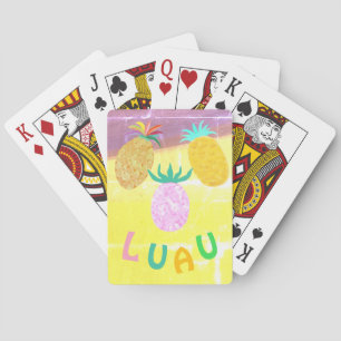 Summer Pineapple Luau Playing Cards