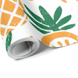 Summer Pineapple Pattern Wrapping Paper