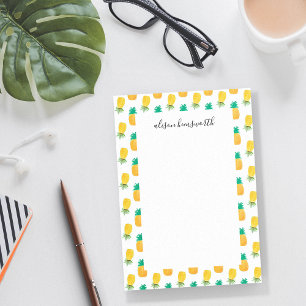 Summer Pineapple Personalised Post-it Notes