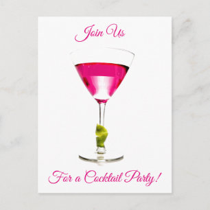 Summer Pink Cocktail Party Invitation