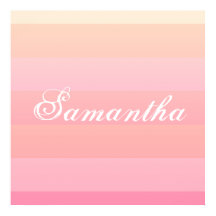 Summer Pink & Coral Gradient Colour Block Monogram