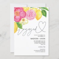 Summer Pink Floral and Lemon Engagement Party