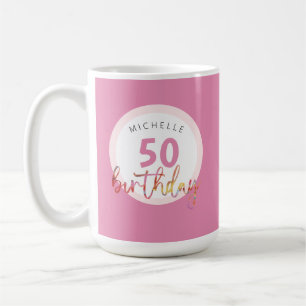 Summer Pink Floral Exotic Watercolor Illustration Coffee Mug