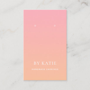 Summer Pink Orange Ombre Earring Display Card