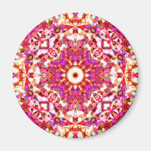 Summer Pink Red Star for Summertime Magnet