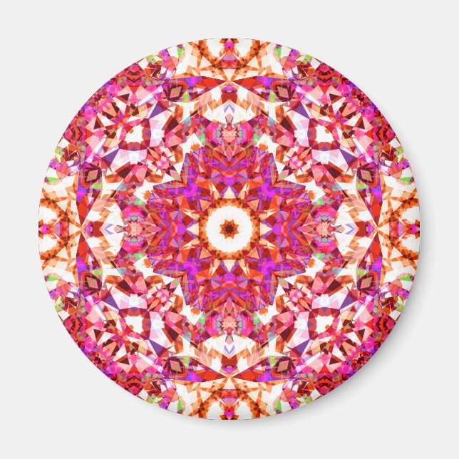Summer Pink Red Star for Summertime Magnet (Front)