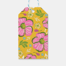 Summer Pink Yellow Botanical Thank You