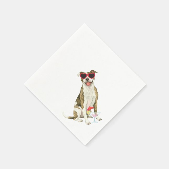 Summer Pit Bull Terrier Napkins (Corner)