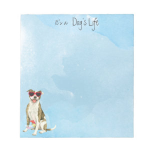 Summer Pit Bull Terrier Notepad