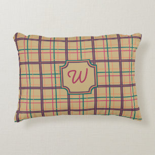 Summer Plaid Accent Pillow