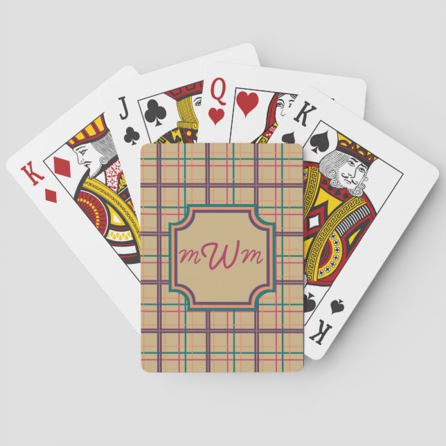 Summer Plaid Classic Playing Cards (Back)