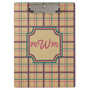 Summer Plaid Clipboard