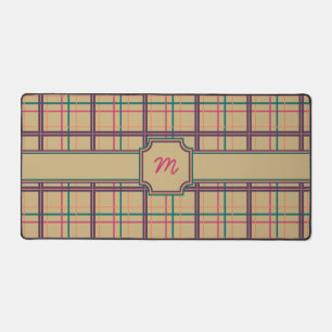 Summer Plaid Desk Mat