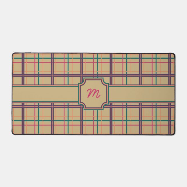 Summer Plaid Desk Mat (Front)