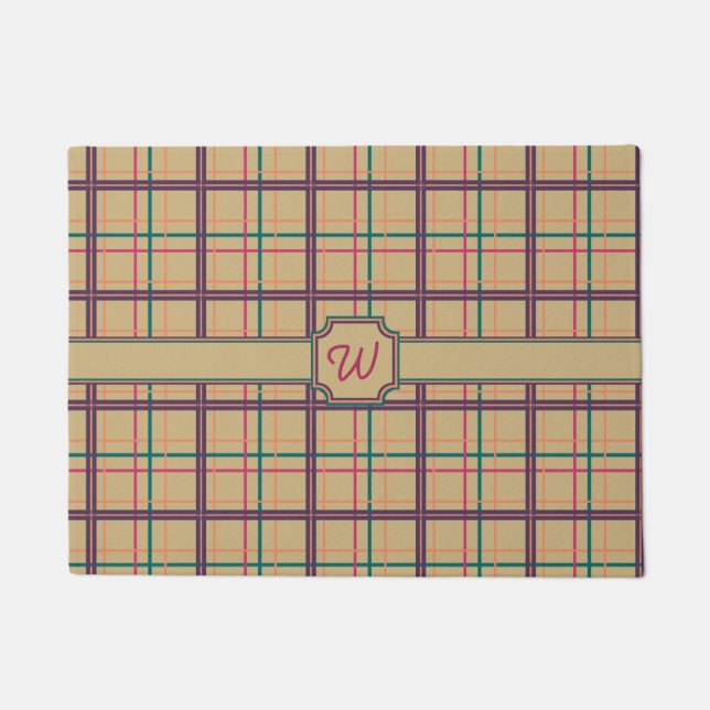 Summer Plaid Doormat (Front)