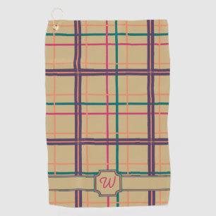 Summer Plaid Golf Towel