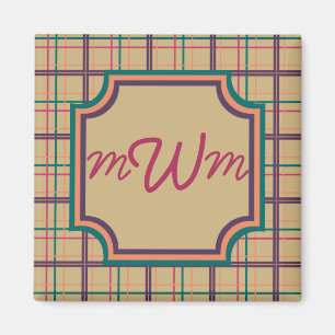 Summer Plaid Magnet
