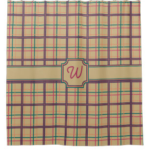 Summer Plaid Shower Curtain