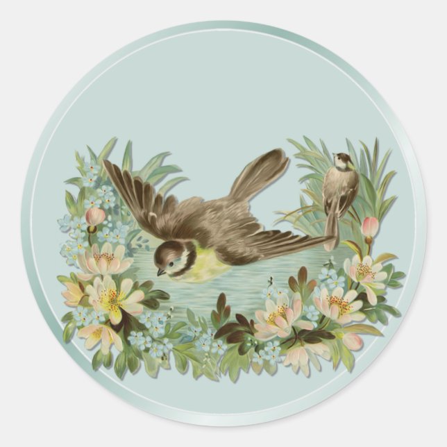 Summer Pond Classic Round Sticker (Front)