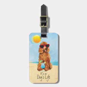 Summer Poodle Luggage Tag