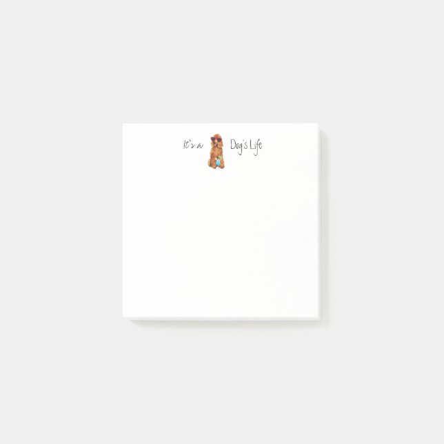 Summer Poodle Post-it Notes (Front)