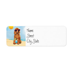 Summer Poodle Return Address Label