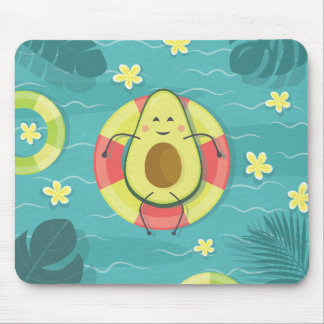 Summer Pool Avocado Mouse Pad