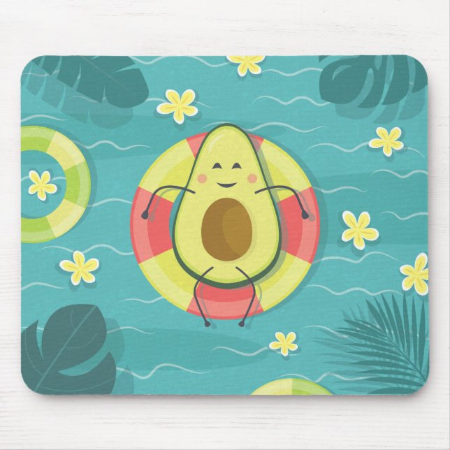 Summer Pool Avocado Mouse Pad (Front)