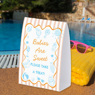 Summer Pool Babies Are Sweet Baby Shower Sign
