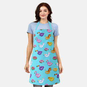 Summer Pool Float Pattern Apron