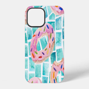 Summer Pool Floats Watercolor Mosaic iPhone 12 Case