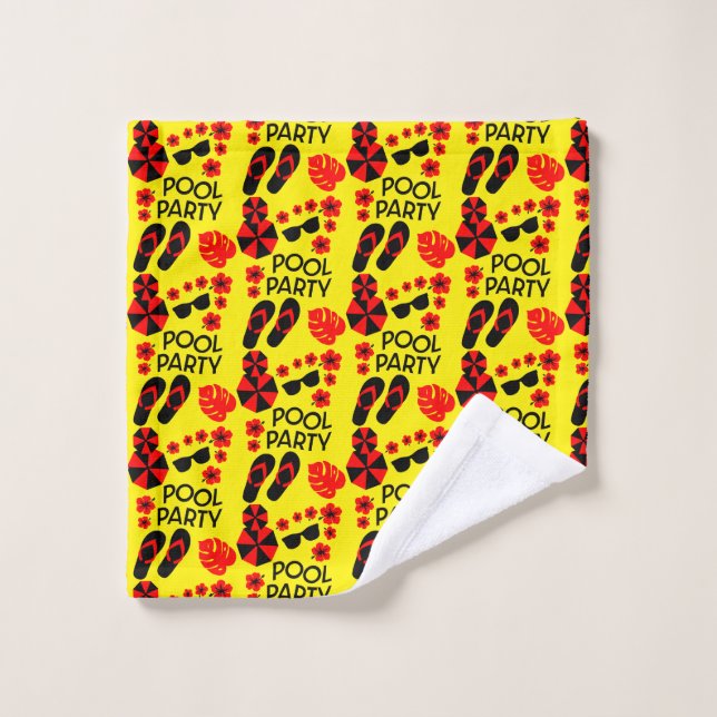 Summer Pool Parties  Bath Towel Set (Wash Cloth)