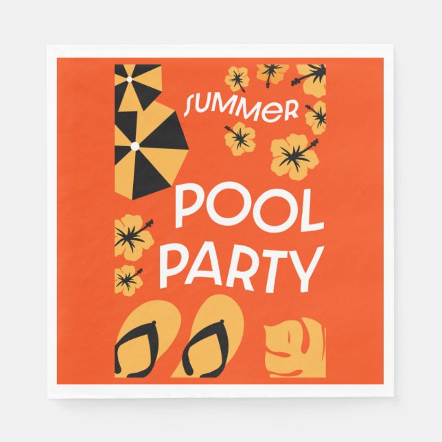Summer Pool Parties   Napkin (Front)