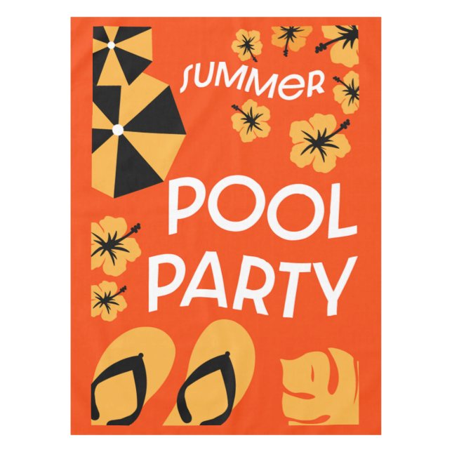 Summer Pool Parties    Tablecloth (Front)