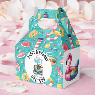 Summer Pool Party 2nd birthday Favour Box