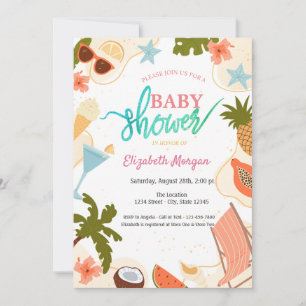 Summer Pool Party Baby Shower Invitation