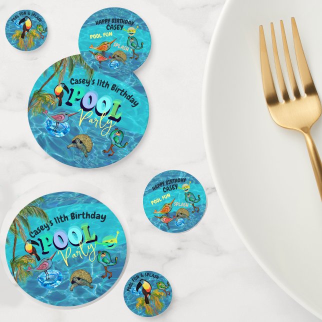 Summer Pool Party  Birthday Splash Confetti (Summer Pool Party Birthday Splash Confetti)