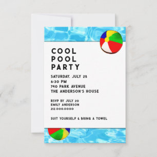 summer pool party invitation