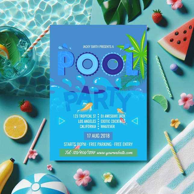 Summer Pool Party Invitation (Summer Pool Party Invitation)