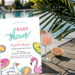 Summer Pool Party  Invitation