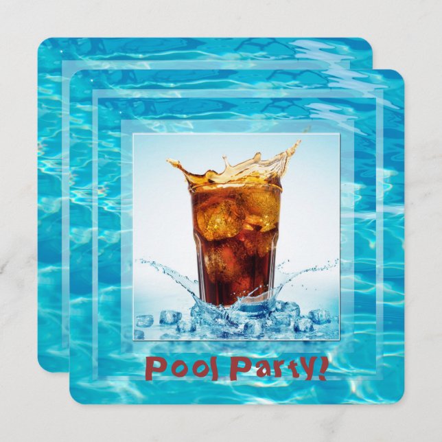 Summer Pool Party Invitation (Front/Back)