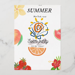 Summer pool party invitation.